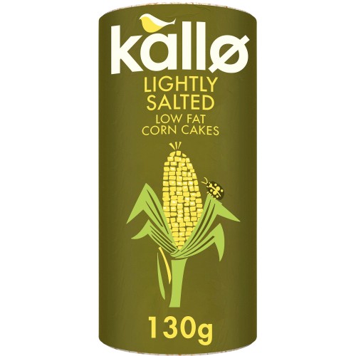 Kallo Lightly Salted Wholegrain Low Fat Corn Cakes (130g)