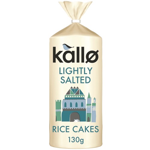 Kallo Organic Wholegrain Rice Cakes Lightly Salted Low Fat (130g)