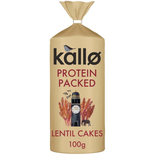 Kallo Protein-Packed Lentil Cakes with Seeds (100g)