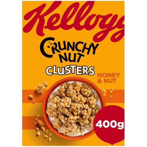 Kellogg's Crunchy Nut Honey & Nut Clusters Cereal (400g)