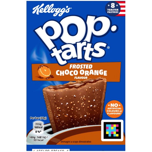 Kellogg's Pop Tarts Choco Orange flavour pastry snacks (8 x 48g)