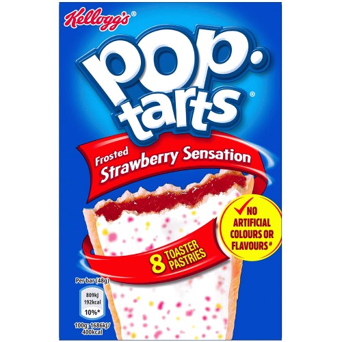Kellogg's Pop-Tarts Strawberry Sensation Breakfast Pastry Snack (8)