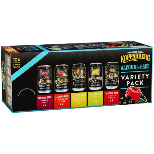 Kopparberg 0.0% Alcohol Free Cider Variety Pack (10 x 330ml)