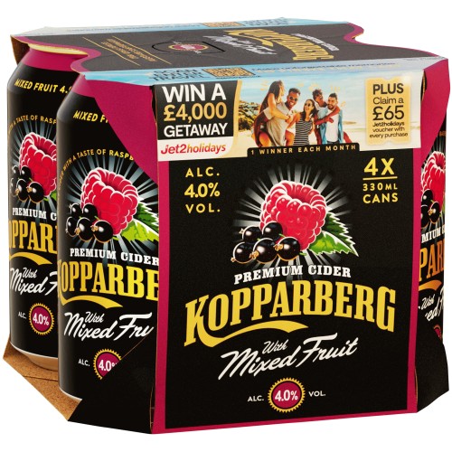 Kopparberg Mixed Fruit Cider (4 x 330ml)