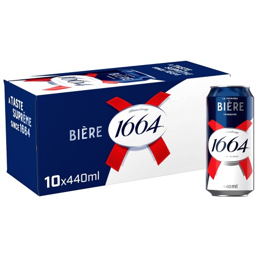 Kronenbourg 1664 Lager Beer (10 x 440ml)