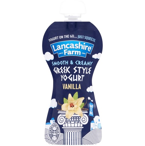 Lancashire Farm Greek Style Yogurt Pouch Vanilla (125g)