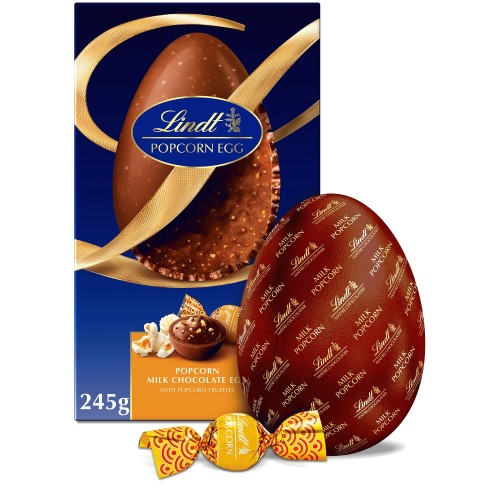 Lindt Milk Chocolate Egg with Popcorn (245g)
