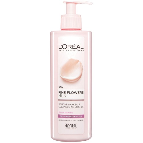 L'Oreal Paris Fine Flowers Cleansing Milk Sensitive Skin (400ml)