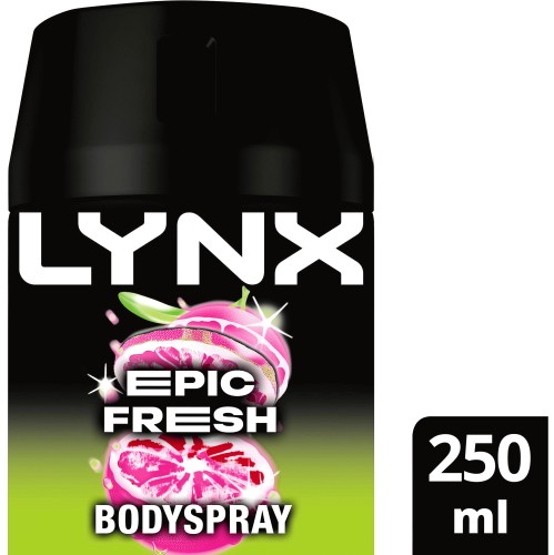 Lynx Epic Fresh Grapefruit & Tropical Pineapple Body Spray for Men (250ml)