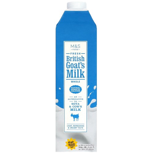 M&S British Fresh Goat's Whole Milk (1 Litre)