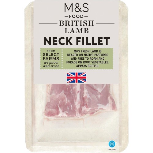 M&S British Lamb Neck Fillet Typically: