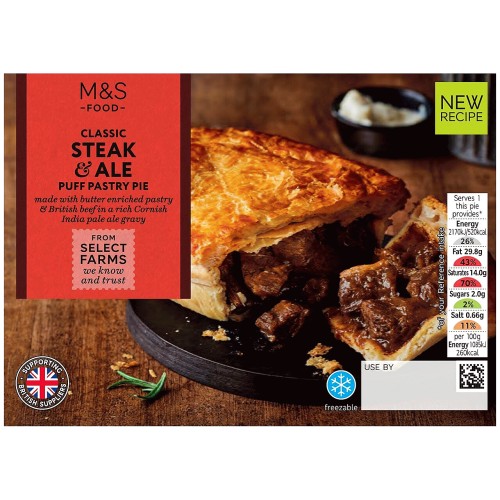 M&S Steak & Ale Puff Pastry Pie (200g)