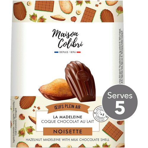 Maison Colibri Hazelnut Madeleine Milk Chocolate Shell (156g)