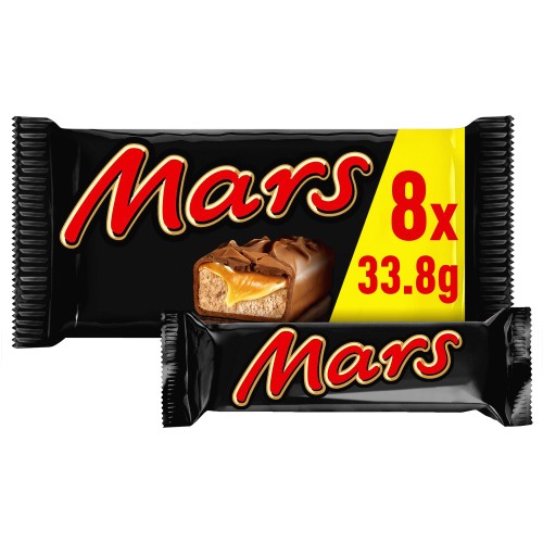 Mars Caramel Nougat & Milk Chocolate Snack Bars Multipack (8Pack) (8 x 33.8g)