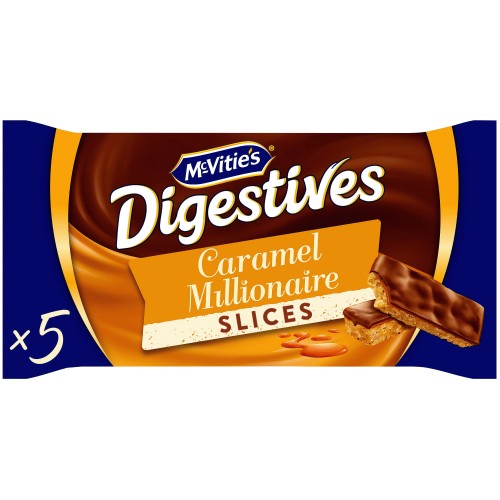 McVitie's Digestives Caramel Millionaire Slices (5 x 22g)