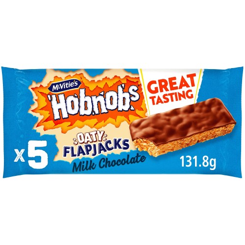 McVitie's Hobnobs 5 Flapjacks with Milk Chocolate (5 x 26.4g)