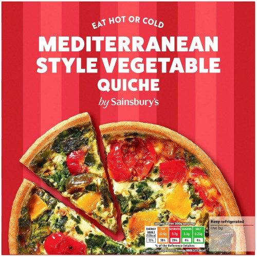 Mediterranean Style Vegetable Quiche (400g)
