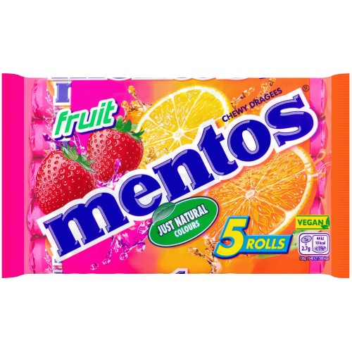 Mentos Chewy Fruit Sweets Multipack (5 x 38g)