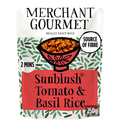 Merchant Gourmet Rich Sun Blush Tomato & Basil Wholegrain & White Rice (250g)