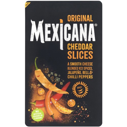 Mexicana Original Hot Cheddar Cheese Slices (160g)