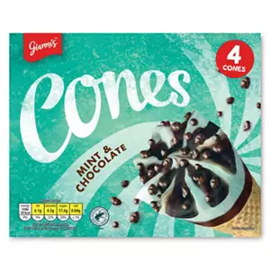 Mint & Chocolate Ice Cream Cones 4 Pack
