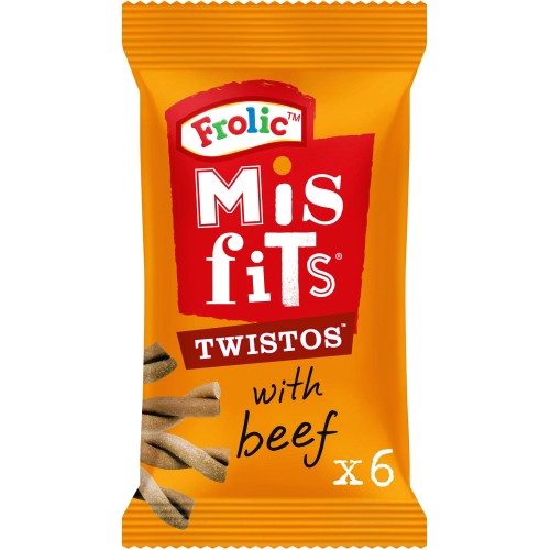 Misfits Twistos Dog Treats Chews with Beef (105g)