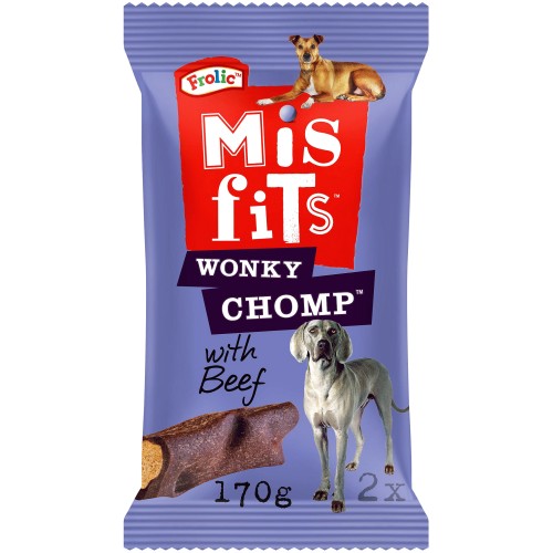 Misfits Wonky Chomp Adult Medium Dog Treats Liver 2 Stick (170g)