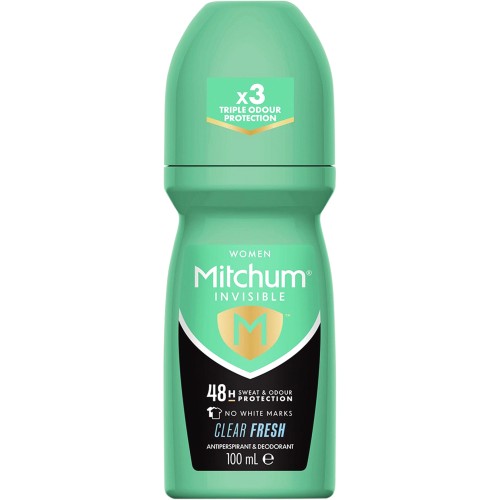 Mitchum Invisible Women Clear Fresh 48HR Protection Antiperspirant & Deodorant Roll-On (100ml)