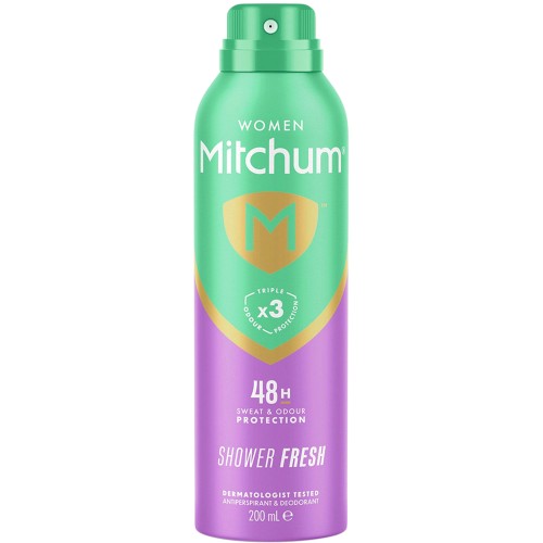 Mitchum Shower Fresh Advanced Triple Odor Defense Antiperspirant Deodorant 48 Hour Protection (200ml)
