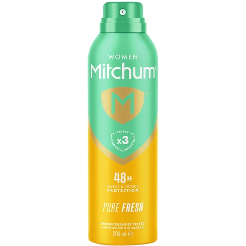 Mitchum Women Triple Odor Defense Pure Fresh Anti-perspirant & Deodorant Aerosol (200ml)