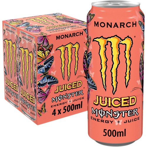 Monster Monarch Energy Drink Cans (4 x 500ml)