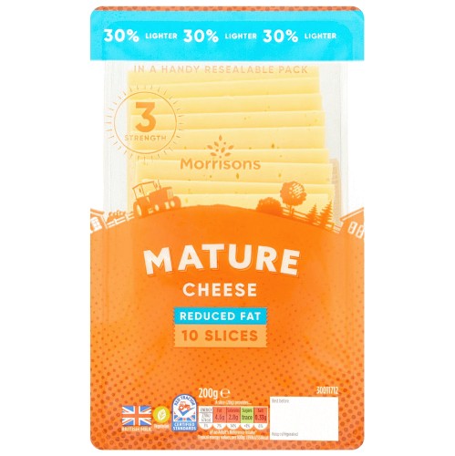 Morrisons 30% Lighter Mature Cheese Slices (200g)
