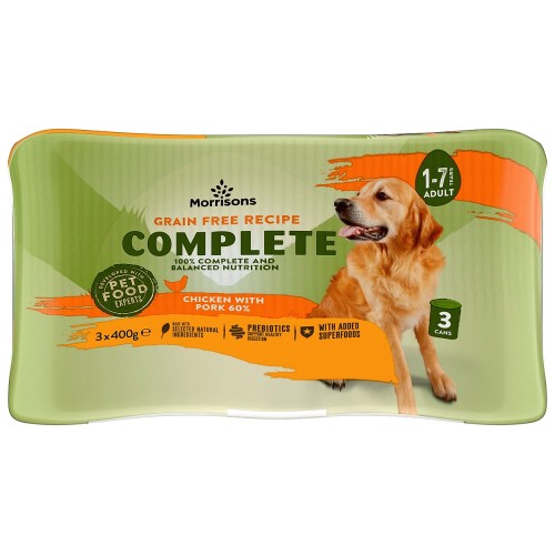 Morrisons Adult Dog Grain Pate 50% With Chicken