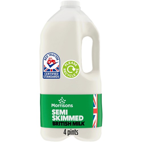 Morrisons British Semi Skimmed Milk (4pt)