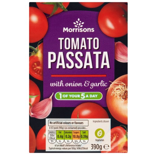 Morrisons Passata with Onion & Garlic (390g)