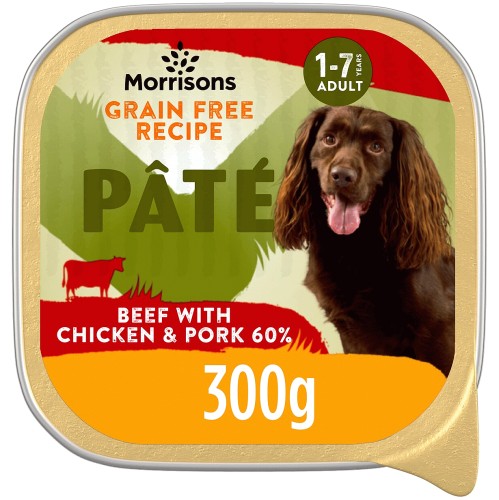 Morrisons Premium Pate With Beef & Chicken For Adult Dogs