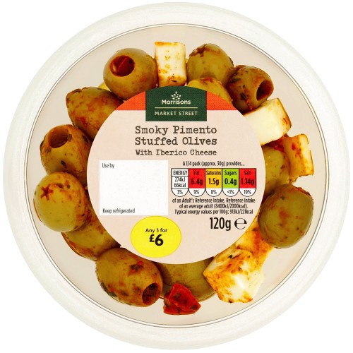Morrisons Smoky Olives With Iberico Cheese
