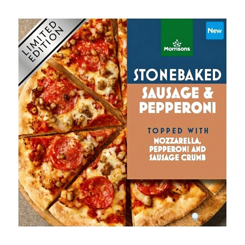 Morrisons Stonebaked Sausage And Pepperoni Pizza