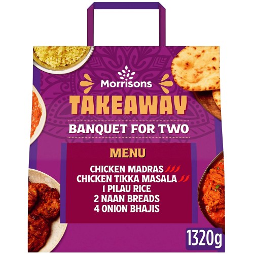 Morrisons Takeaway Banquet For Two- Chicken Madras & Chicken Tikka Masala