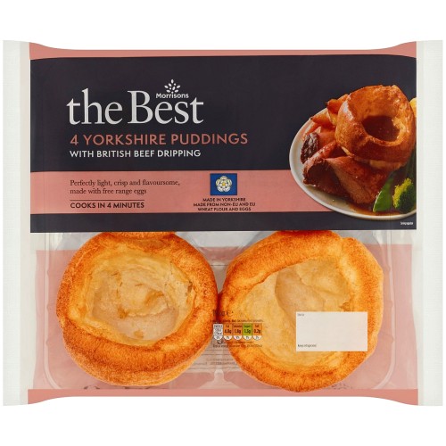 Morrisons The Best 4 Beef Dripping Yorkshire Puddings