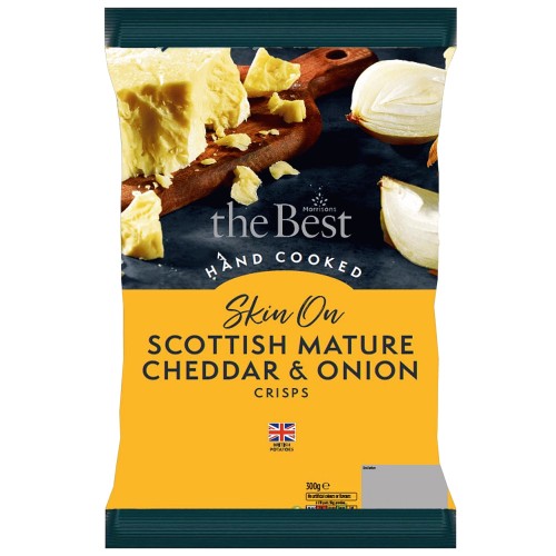 Morrisons The Best Cheese And Onion Handcooked Crisps
