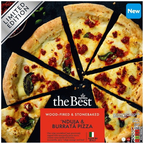 Morrisons The Best Nduja & Burrata Pizza Wood Fired Limited Edition