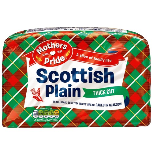 Mothers Pride Scottish Plain Thick Cut White Bread (800g)