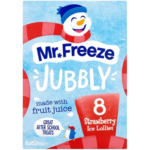 Mr Freeze Jubbly Strawberry Ice Lollies (8 x 62ml)