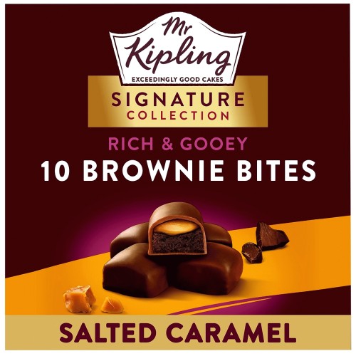 Mr Kipling Salted Caramel Gooey Brownie Bites (10)