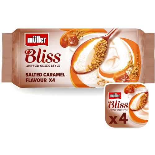Muller Corner Bliss Cheesecake Salted Caramel Yogurt (4 x 100g)