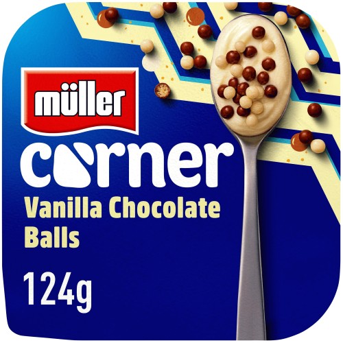 Muller Corner Crunch Vanilla Yogurt with Chocolate Balls (124g)