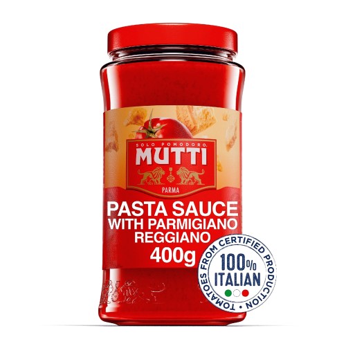 Mutti Tomato & Parmesan Pasta Sauce Parmigiano Reggiano Cheese - Jar (400g)