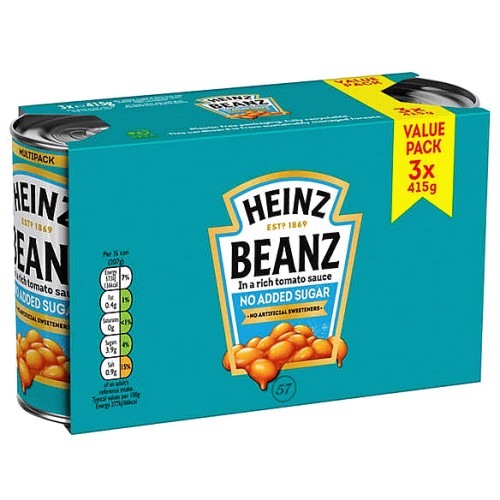 No Added Sugar Beanz in a Rich Tomato Sauce (3)