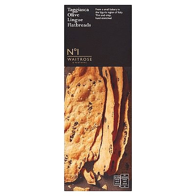 No.1 Italian Taggiasca Olive Lingue Flatbreads (100g)